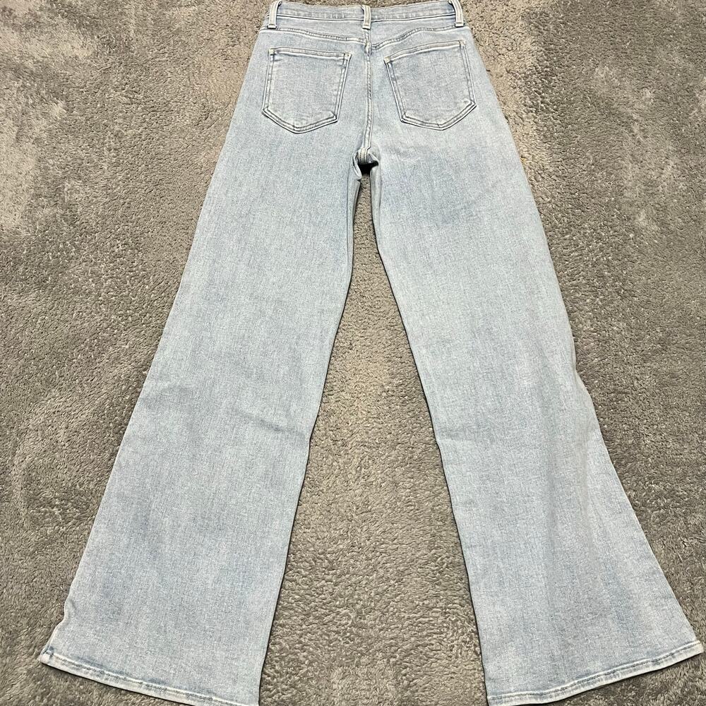 Just Black Denim Jeans Womens 26 (27x32) High Rise Wide Leg Light Wash Blue - Picture 3 of 11